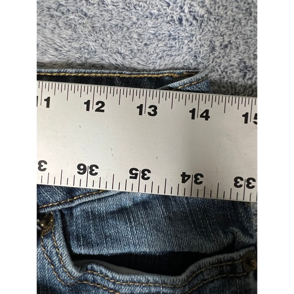 Simply Vera Vera Wang Womens Straight Leg Jeans Medium Wash Distressed Size 6 - Picture 10 of 16